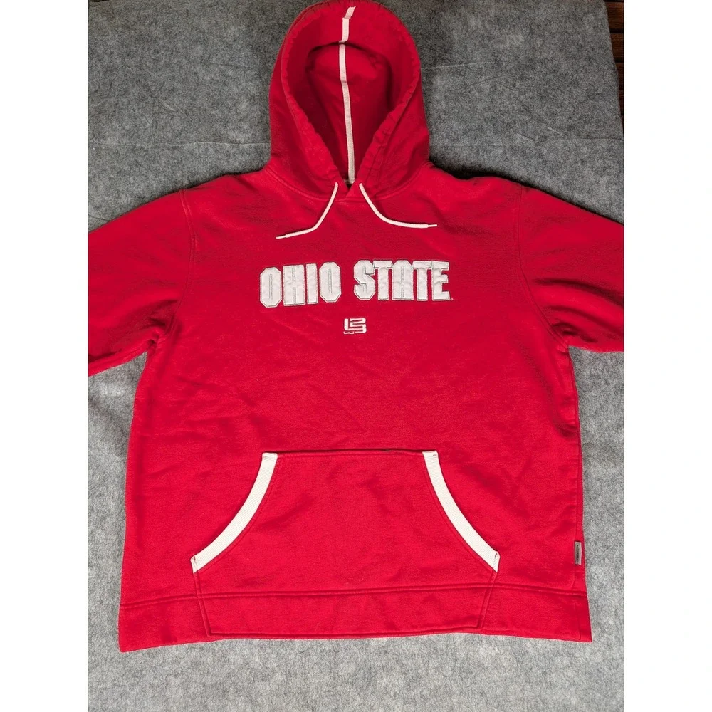 Nike Ohio State Buckeyes‎ Red ELITE Hoodie Swweatshirt Pullover Mens XL